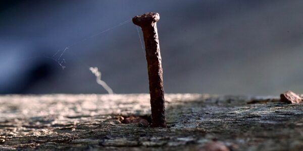 a stick sticking out of the side of a wooden floor