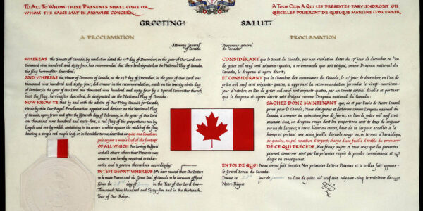 The Proclamation of the National Flag of Canada / La Proclamation du drapeau national du Canada