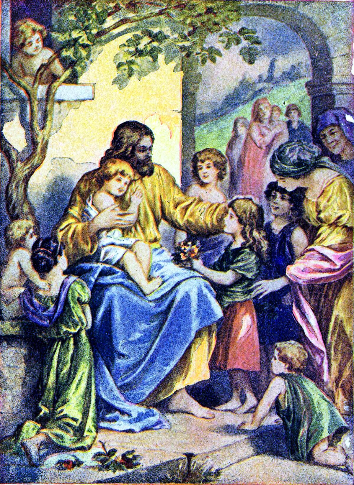 Jesus teaches children